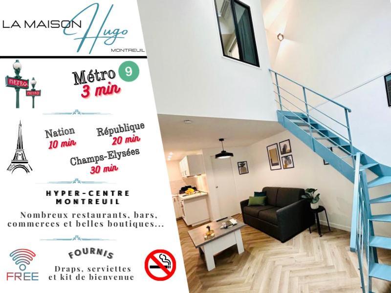 La Maison Hugo Montreuil (Seine-Saint-Denis) Exterior foto